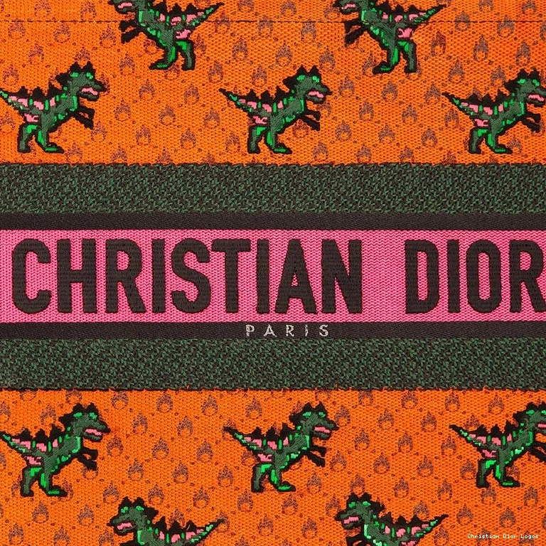Cheap Fire Canvas Tote & Orange Motif Dior Dragon Book 0801 Luxury